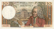 BILLETS DE LA BANQUE DE FRANCE 10 francs Banque de France. Billet. Voltaire, -
