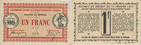 ANCIENNES COLONIES FRANCAISES 1 franc Sénégal. Emissions de nécessité. Colonie du Sénégal. Billet. -