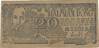 AUTRES BILLETS ETRANGERS Vietnam. Viêt-Nam Dàn Chu Cong Hoa. 20 dong -