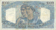 BILLETS DE LA BANQUE DE FRANCE 1000 francs Banque de France. Billet. Minerve et Hercule, -