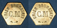 MONNAIES DE NECESSITE FRANCAISES Brunstatt (68). Cercle musical - Union Brunstatt. sans valeur (pour l'eau minérale Carola) -