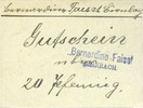ALLEMAGNE - BILLETS DE NECESSITE (1914-1923) A - J 20 pfennig Birnbach. Bernadine Faisst. Billet. n. d. -