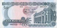 AUTRES BILLETS ETRANGERS Vietnam du Sud. Banque Nationale du Vietnam. 50 dong -