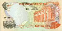 AUTRES BILLETS ETRANGERS Vietnam du Sud. Banque Nationale du Vietnam. 500 dong -