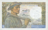 BILLETS DE LA BANQUE DE FRANCE 10 francs Banque de France. Billet. mineur, -