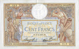 BILLETS DE LA BANQUE DE FRANCE 100 francs Banque de France. Billet. Merson 2.12.1937, modifié -