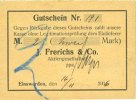 ALLEMAGNE - BILLETS DE NECESSITE (1914-1923) A - J 2 mark Einswarden. Frerichswerft. Billet. N° 191 ! -