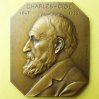 MEDAILLES bronze Charles Gide. Médaille en rectangulaire. Gravée par C. Fernand-Dubois -