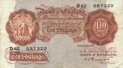 AUTRES BILLETS ETRANGERS 10 shillings Grande Bretagne. -