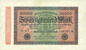 ALLEMAGNE 20 000 mark Allemagne. Billet. Série MV -