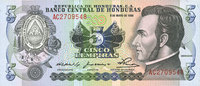 AUTRES BILLETS ETRANGERS 5 lempiras Honduras. -