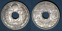 MONNAIES MODERNES FRANCAISES 25 centimes 3e république (1870-1940). Lindauer, type souligné, -