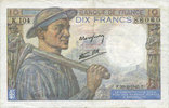 BILLETS DE LA BANQUE DE FRANCE 10 francs Banque de France. Billet. mineur, -