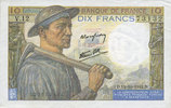 BILLETS DE LA BANQUE DE FRANCE 10 francs Banque de France. Billet. mineur, -