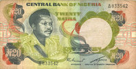 AUTRES BILLETS ETRANGERS 20 naira Nigéria. Banque Centrale. -