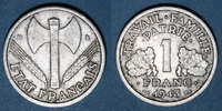 MONNAIES MODERNES FRANCAISES 1 franc Etat Français (1940-1944). -