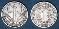 MONNAIES MODERNES FRANCAISES 1 franc Etat Français (1940-1944). 1944C, petit C -