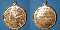 ALSACE Alsace. Mulhouse. Tournoi de gymnastique des Jeunesses Catholiques. Médaille cuivre doré 28 mm -