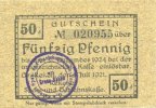 ALLEMAGNE - BILLETS DE NECESSITE (1914-1923) A - J 50 pf Groß-Reken. Rekener Spar- und Darlehnkase. Billet. -