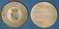 MONNAIES DE NECESSITE FRANCAISES Strasbourg (67). Bains municipaux (Städt. Schwimmbad). Laiton uniface. 26 mm -