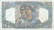 BILLETS DE LA BANQUE DE FRANCE 1000 francs Banque de France. Billet. Minerve et Hercule, -