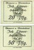 ALLEMAGNE - BILLETS DE NECESSITE (1914-1923) A - J 20 pf Hassloch. Löwer Joh.. Brauerei und Weinkellerei. Billets. 50 pf, sans signature -