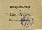 ALLEMAGNE - BILLETS DE NECESSITE (1914-1923) A - J Hassloch. Gemeinde. Ticket de rationnement de 1/2 litre de pétrole (Bezugsberechtigt für 1/2 Liter.. -