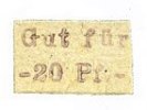 ALLEMAGNE - BILLETS DE NECESSITE (1914-1923) A - J 20 pf Hemau. Anschütz Paul. Apotheke. Billet. uniface -