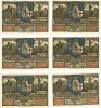 ALLEMAGNE - BILLETS DE NECESSITE (1914-1923) A - J 50 pfennig Eisenach. Stadt. Série de 6 billets. -