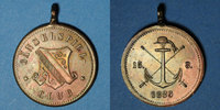 ALSACE Alsace. Strasbourg. Société nautique Gänselspiel Club. 15-8-1886. Médaille laiton. 24,6 mm -