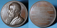 ALSACE Alsace. Strasbourg. Jean Sturm . 1838. Médaille. Cuivre. 50 mm. Gravée par Kirstein -