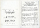 LIVRES DE NUMISMATIQUE Revue suisse de numismatique. -