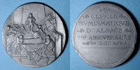 ALSACE Alsace. Strasbourg. Cercle Numismatique d'Alsace. 7e anniversaire. Médaille plomb. 60 mm -