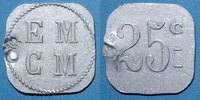 MONNAIES DE NECESSITE FRANCAISES 25 centimes Saint-Hippolyte-du-Fort (30). E. M. C. M. (Ecole Militaire Coopétative Militaire). -