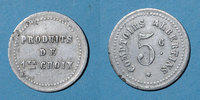 MONNAIES DE NECESSITE FRANCAISES 5 centimes Albert (80). Comptoirs Albertins. -