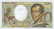 BILLETS DE LA BANQUE DE FRANCE 200 francs Banque de France. Billet. (Montesquieu), -