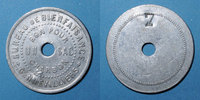 MONNAIES DE NECESSITE FRANCAISES Gennevilliers (92). Bureau de Bienfaisance. Bon pour un sac de charbon. Chiffre 7 /revers -