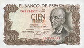 AUTRES BILLETS ETRANGERS 100 pesetas Espagne. (1974) -