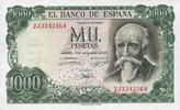 AUTRES BILLETS ETRANGERS 1 000 pesetas Espagne. (1974) -