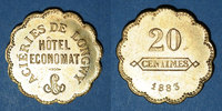 MONNAIES DE NECESSITE FRANCAISES 20 centimes Longwy (54). Aciéries de Longwy - Hôtel Economat. -