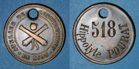 MEDAILLES Bronze Lyon. Atelier de Construction de Lyon. Plaque d'accès. . 36 mm -