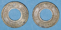 MONNAIES DE NECESSITE FRANCAISES 50 centimes Lyon (69). Brasserie Georges. (?) troué -