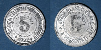 MONNAIES DE NECESSITE FRANCAISES 5 centimes Hérault (34). Syndicat de l'Alimentation en Gros. 1922, type fauté avec HERAUT -