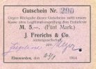 ALLEMAGNE - BILLETS DE NECESSITE (1914-1923) A - J 5 mark Einswarden. Frerichswerft. Billet. N° 290 ! -