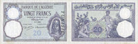 ANCIENNES COLONIES FRANCAISES 20 francs Tunisie. Billet. type 1912, du -