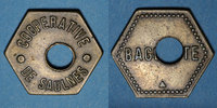MONNAIES DE NECESSITE FRANCAISES Saulnes (54). Coopérative de Saulnes. Baguette. Perforé -