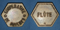 MONNAIES DE NECESSITE FRANCAISES Saulnes (54). Coopérative de Saulnes. Flûte. Non perforé -