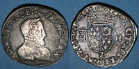 MONNAIES ROYALES Teston Charles IX (1560-1574). Monnayage au nom de Henri II. du Dauphiné Grenoble (Z pointé) -