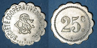 MONNAIES DE NECESSITE FRANCAISES 25 centimes Ottange (57). Société Coopérative de Nondkeil. . Maillechort -