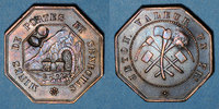 MONNAIES DE NECESSITE FRANCAISES 1 franc Portes (30). Mines de Portes et de Senechas. contremarque 8 -